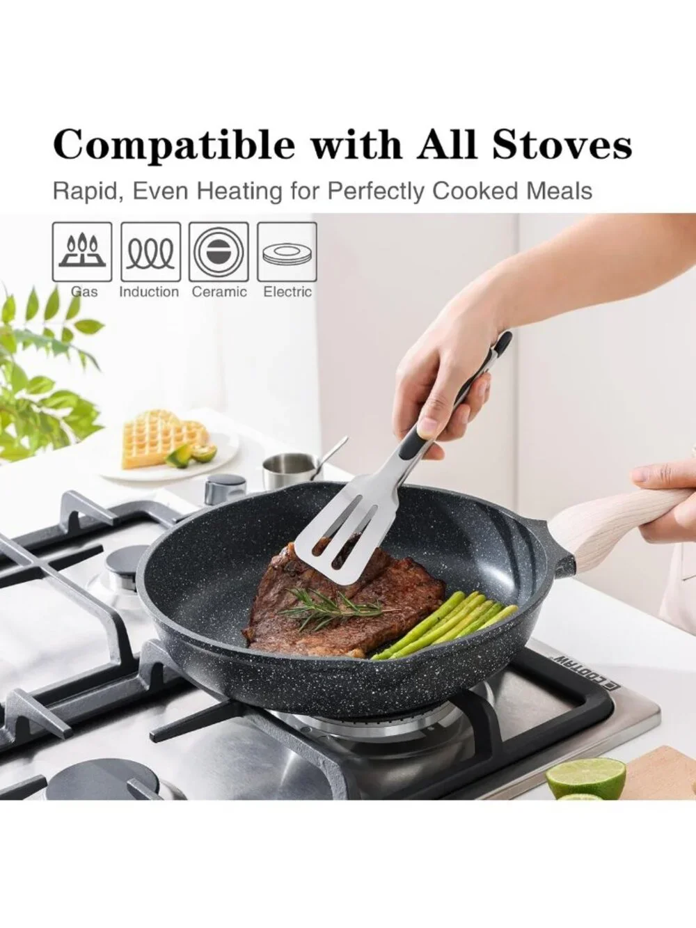Non-Stick 9.5-Inch Frying Pan Skillet - Durable Cooking Essential for Easy Meals
